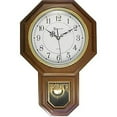 thumbnail image 3 of Timekeeper Essex Westminster Chime Faux Wood Pendulum Wall Clock, 17.5" x 11.25", Walnut, 3 of 3
