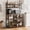 Brown, variant on QinaQin Baking Rack with Power Outlet - Microwave Oven Rack with Storage Space, Industrial Style Microwave Oven Rack, Kitchen Buffet Table with Large Storage Capacity, Six-Tier Kitchen Storage Rack