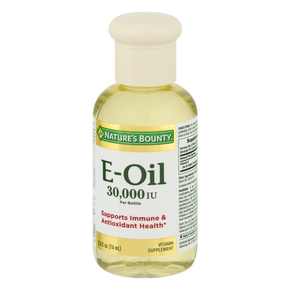 Nature's Bounty Vitamin E Oil, 30,000 IU per Bottle, 2.5 Fl Oz - Walmart.com