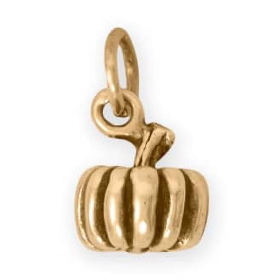 Pumpkin Charm Gold Plated Sterling Silver