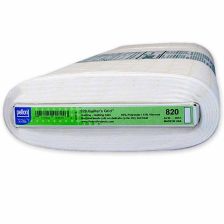 Pellon 820 Quilter's Grid Fabric, White 45" x 10 Yards by the Bolt
