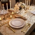 thumbnail image 3 of Supernal 102pcs White and Gold Plastic Plates Disaposable Party Plates White Gold Rim Heavy duty, Fancy Gold Plastic Dinnerware Set include, 3 of 8