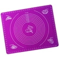 thumbnail image 3 of 2 Pcs Pastry Mat Extra Large Thick Silicone Baking Mat with Measurements Non Stick Non Pastry Rolling Mat - 50x40cm (Purple), 3 of 8