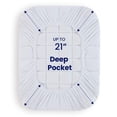 thumbnail image 3 of Funda de colchón SLEEP ZONE, talla doble, algodón, con parte superior de 300 hilos, 100%, 3 of 7