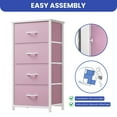 thumbnail image 5 of ModFusion Storage Fabric Dresser with 4-Drawers with Handle – Pink, 5 of 9