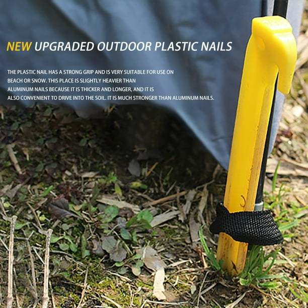 Plastic Tent Pegs Nails Sand Ground Stakes Outdoor Camping Awning well
