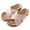 Blush Pink, variant on Women’s Cross Strap Slide Sandals Denim Open Toe Comfort Slippers Cork Footbed Casual Summer Indoor Outdoor Footwear