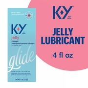 K-Y Jelly Lube, Personal Lubricant, Water-Based Formula, Safe to Use with Latex Condoms, For Men, Women and Couples, 4 Fl oz