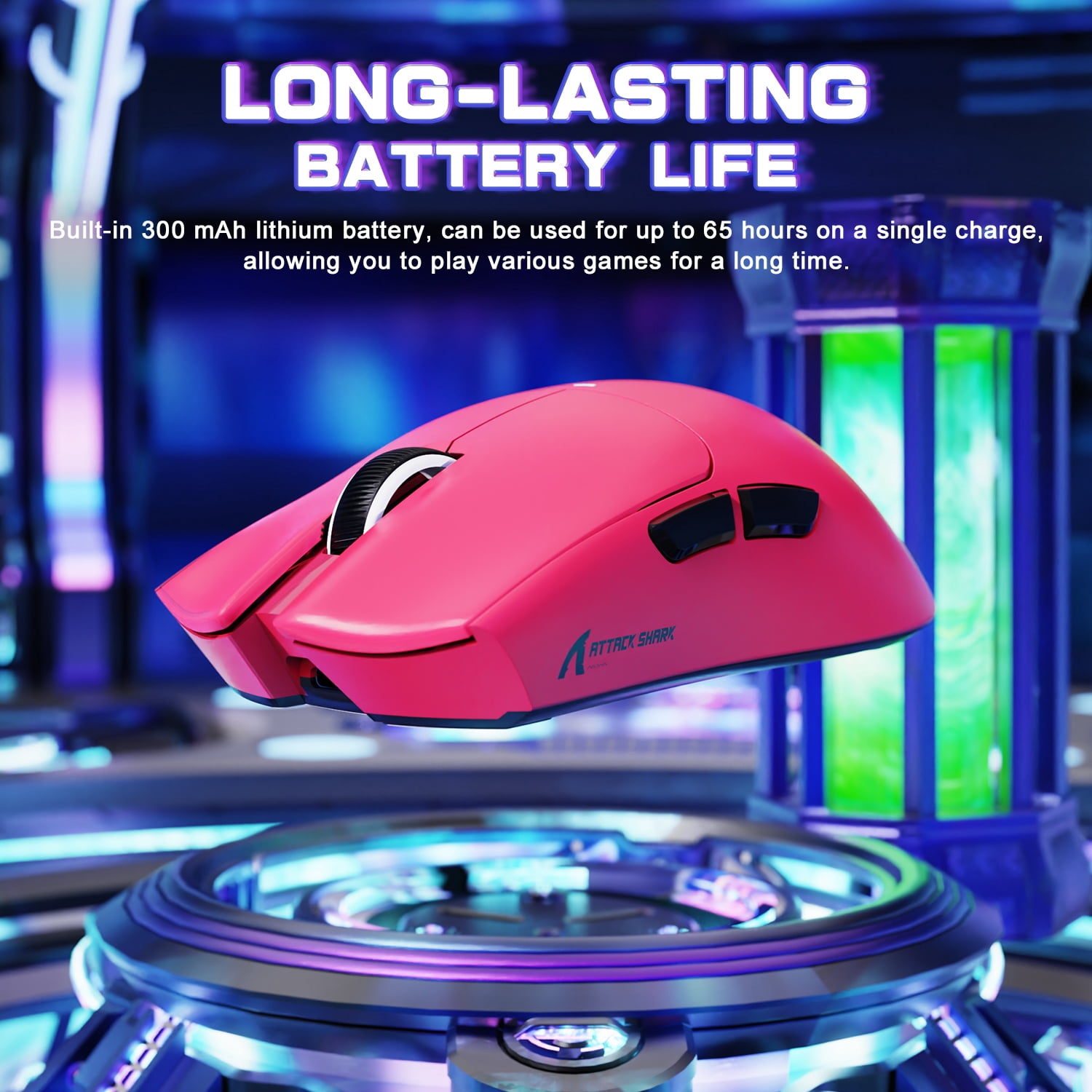ATTACK SHARK X11SE Wireless Gaming Mouse, PixArt PAW3311 Gaming Sensor, BT/2.4G Wireless/Wired, 65 Hours Battery, Upgrade BK52820 Chip