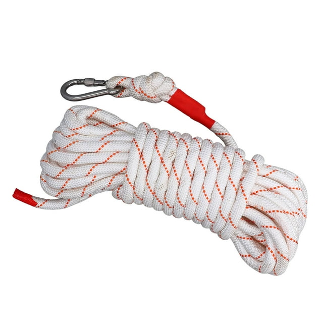 Safety Rope, Lightweight Versatile Escape Rope Easy To Tie Knot with Spring Hook for Outdoor Emergency Escape