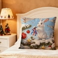 thumbnail image 4 of OAVQHLG3B Christmas Pillow Covers Santa Deer Christmas Tree Throw Pillow Cases Winter Xmas Decorations for Farmhouse Home Bedroom Sofa Couch Outdoor Party Holiday Decor 17.7x17.7 Inch, 4 of 6