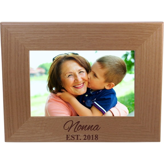 Nonna EST. 2018 4-inch x 6-Inch Wood Picture Frame