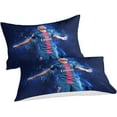 thumbnail image 2 of Houkig Kylian Mbappe Crib Set, Sports Mattress Protector, 3d Football Superstar Design, Microfibre, 3 Piece Set With Zip And 2 Pillowcases, ., 2 of 5