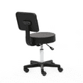 thumbnail image 6 of Tcbosik Round Stool with Back for Work SPA Shop Home Massage | Height Adjustable Swivel Stool Chair with 5 Rolling Wheels (Black), 6 of 10