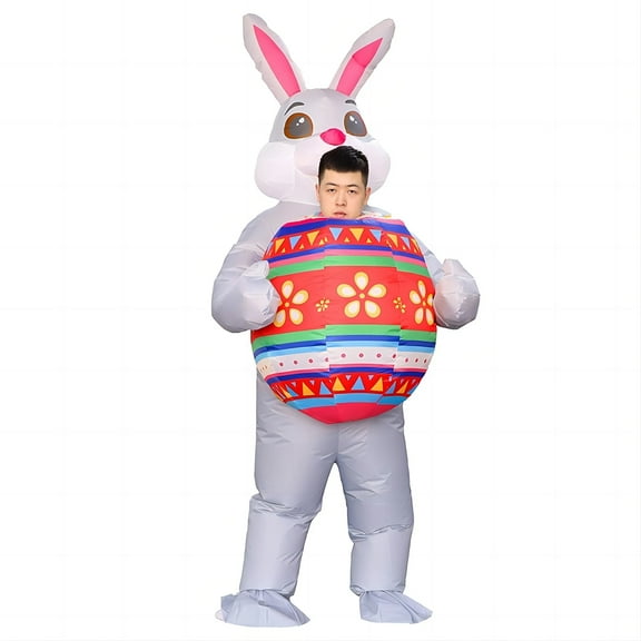 Easter Bunny Costume Easter Custom Rabbit Inflatable Costume Easter Blow Up Suit Rabbit Costume for Adults