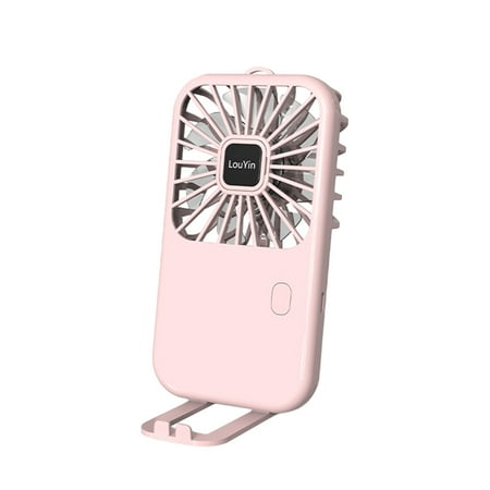 

Handheld Mini Fan Portable USB Rechargeable Small Pocket Fan Battery Operated Fan with Power Bank Pink