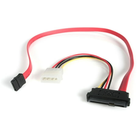 StarTech.com 46cm SAS 29ピン -SATA変換ケーブル ペリフェラル電源付き SATA(7ピン・データ) オス - SFF-8482(29ピン・データ 電源) メスSAS729PW18
