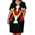 thumbnail image 3 of Keydets-VMI Vestido suelto con bolsillos Vestidos de mujer Ropa estética Vestido morado, 3 of 7