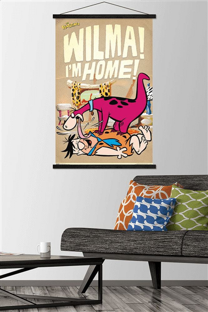 The Flintstones - Home Wall Poster with Wooden Magnetic Frame, 22.375" x 34"