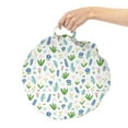 thumbnail image 2 of Botanic Round Floor Cushion with Handle, Pastel Blossom Branches Little Tulip Petals Along Leaves and Herbs, Pillow for Living Room & Dorms, 18" Round, Green Violet Blue and Pink, by Ambesonne, 2 of 4