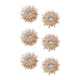 thumbnail image 1 of yuksok 6 Pieces Cufflink Trendy Rhinestone Button Covers for Party Business Wedding B, 1 of 9