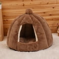 thumbnail image 1 of and dog House Kennel Cama Alfombrilla Suave Cojín Warm Nest Cojín de Invierno Manta para Mascotas Pequeñas, Media - la lámpara tan 56x48cm Bronceado claro 56x48cm Colco Perrera cama nido lavable, 1 of 7