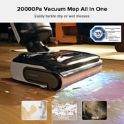 Roborock F25 Wet/Dry Vacuum Cleaner, 20000Pa Floor Cleaner, cordless, Hot Air Flash Drying & High Temperature Self Cleaning, Black