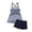 Navy, variant on Large Plus Size Tankini 2 Pieces Swimsuit Women Sexy Striped Swimwear Female Bathers Bathing Swimming Swim Suit Beach Dress