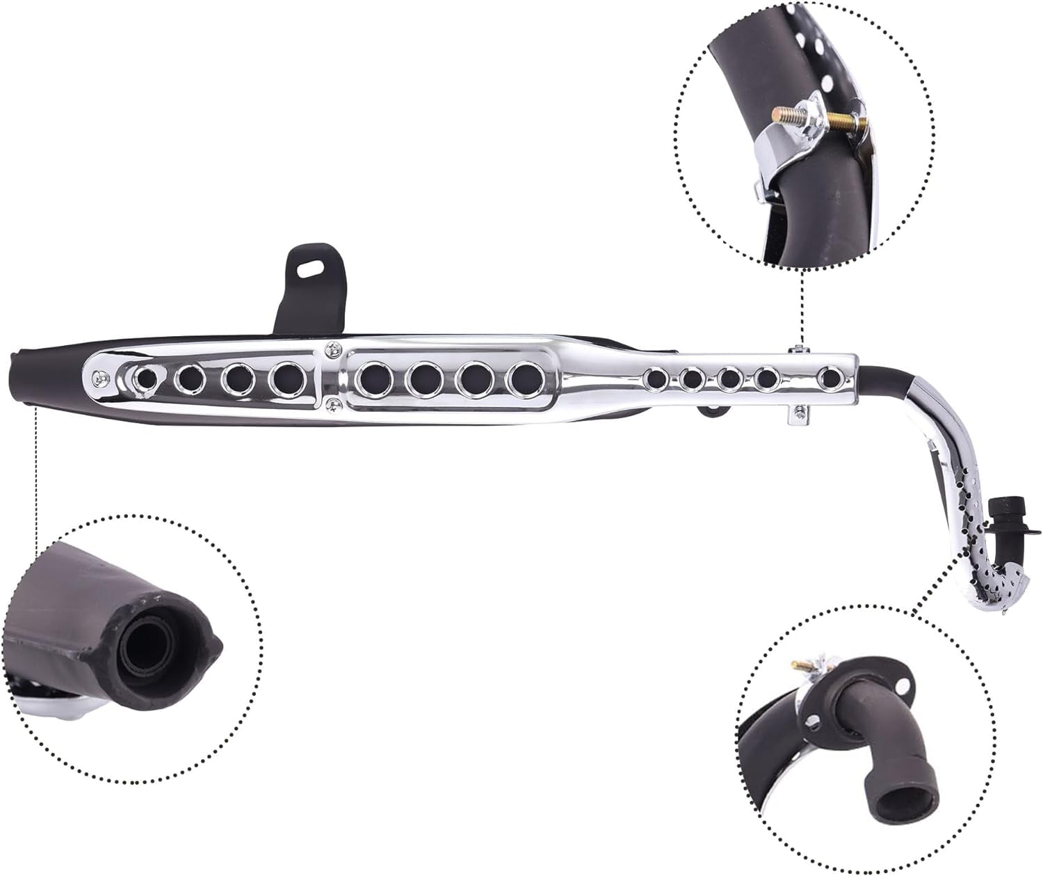 Muffler Exhaust Pipe System Lifan Mini Trail Honda CT70 CT 70 Dirt Pit Bike