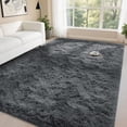 thumbnail image 1 of Alfombra DweIke Esponjosa Gris Oscuro 8x10 para Dormitorio y Sala, Alfombra Grande Suave de Peluche para Niñas y Niños, Antideslizante y Lavable a Máquina para Dormitorio, Guardería y Aula, 1 of 9