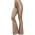 thumbnail image 3 of Daisy Del Sol High Waist Gypsy Comfy Yoga Ethnic Tribal Stretch Palazzo 70s Bell Bottom Fit to Flare Pants, 3 of 4