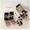 thumbnail image 3 of 3 Pairs Kids Wool Cotton Socks, Toddlers Boys Girls Warm Cute Animal Pattern Cartoon Novelty Fashion Soft Cotton Long Socks, 3 of 8