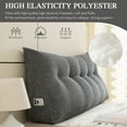 thumbnail image 5 of ANMINY Triangular Headboard Pillow with Side Pockets, Bed Rest Reading Pillow, Removable & Washable Cover, Wheat Ear Velvet Texture for Queen Beds, 5 of 8