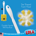 thumbnail image 4 of LOLA Glass & Jar Brush W/ Star Shaped Foam Sponge Head, Durable Plastic Handle - 3 CT, 4 of 6