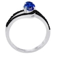 thumbnail image 5 of AoneJewelry 1.45 Ct. Created Tanzanite & Black Diamond 10K Rose, White & Yellow Gold Dimaond Ring, 5 of 5