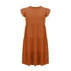 thumbnail image 4 of Puntoco Vestido De Manga Corta De Verano De Color Sólido Para Mujer Naranja Xl,Regalos Para Mujer Joven, 4 of 9