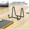 thumbnail image 2 of Decorative Plaque Holder Photo Frame with Easel Stand Presentation Holder - Black - 3 x3, 2 of 5