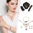 thumbnail image 1 of TIMIFIS Boucles d'Oreilles Femmes Ensemble de Bijoux Mode 5 Pcs Accessoires Bijoux en Or - Été, 1 of 7