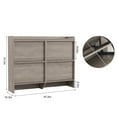 thumbnail image 2 of Garvee Wooden Shoe Cabinet with 4 Flip Drawers, Adjustable Shelf, 37.2 x 10.3 x 36.6",Grey, 2 of 7