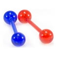 thumbnail image 2 of Package of Two Tongue Barbell, Tongue Ring with Unique Designed Ball 14G, 2 of 25