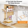 thumbnail image 3 of Organizador para debajo del fregadero PXRACK, altura ajustable, 2 niveles, blanco, 3 of 8