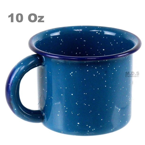 Pocillo De Peltre Blue Azul Enamel Coated 3.5” 10 Oz Cup Capacity