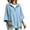 Light Blue, variant on Guluxicc Women's Quarter Zip Sweatshirts Stand Collar 3/4 Sleeve Casual Loose Pullover Sweatshirts for Everyday Spring Fall Tops