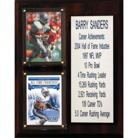C&I Collectables NFL 8x10 Barry Sanders Detroit Lions Career Stat Plaque