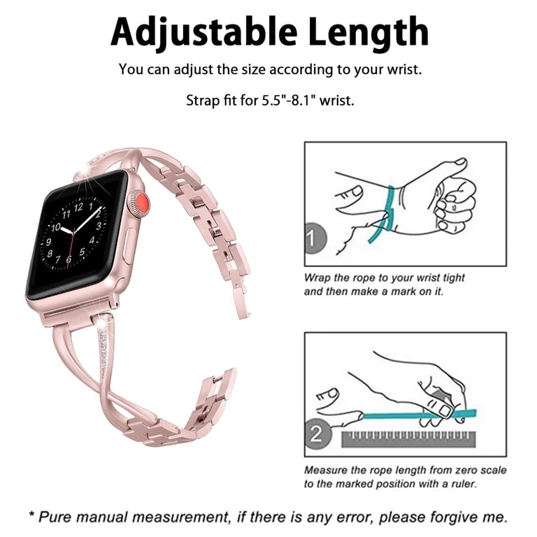 wrist apple watch series band size