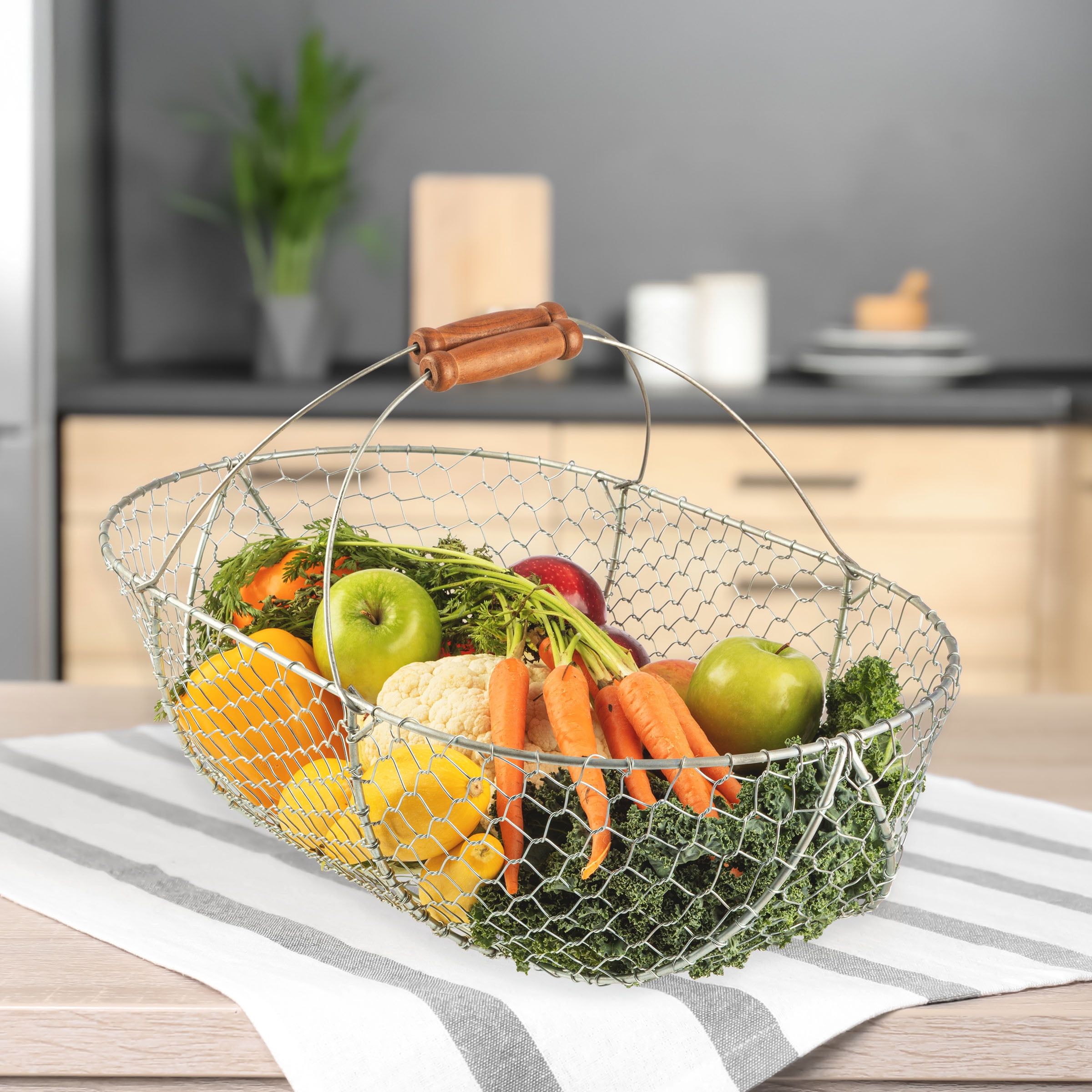 Kings County Tools Garden Harvest Basket 2-Pack - Large and Small Gathering Hod or Farmhouse Decor