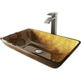 thumbnail image 3 of Vigo Vgt513 Donatello 22" Rectangular Glass Vessel Bathroom Sink - Nickel, 3 of 10