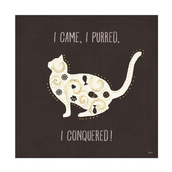 Trademark Fine Art 'Otomi Cats V Dark Neutral' Canvas Art by Veronique Charron