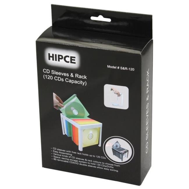 Hipce S&R120color Portable SpaceSaving CD & DVD Rack with Sleeves