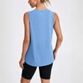 thumbnail image 5 of Tdoqot Womens Workout Tank Tops- Summer Cotton Slim Fit Quick Dry Casual Sleeveless Gym Shirts Blue Size S-2XL, 5 of 7